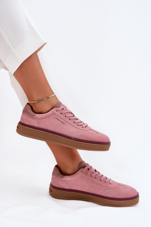 aus INildleder Feminin Sneakers Stilvollllschuhe Daniel Lopez Just Dare SS2D4010 pinke Farbe