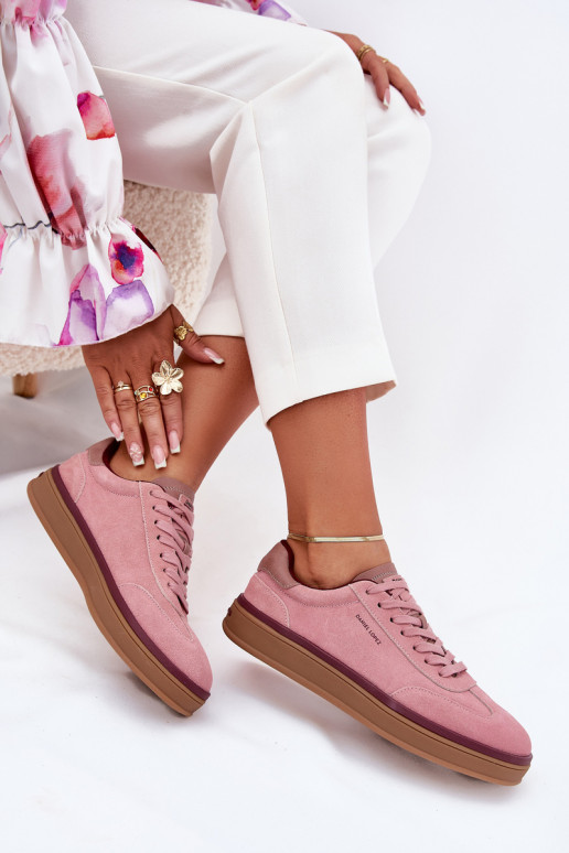 van suède Dames Sneakers model schoenen Daniel Lopez Just Dare SS2D4010 roze van suède Dames Sneakers model schoenen Daniel Lopez Just Dare SS2D4010 roze