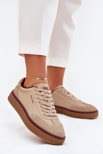 Leer Dames Sneakers model schoenen Daniel Lopez Just Dare SS2D4007 beige 2