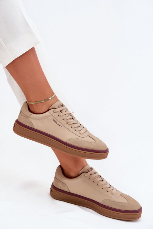 Haut Feminin Sneakers Stilvollllschuhe Daniel Lopez Just Dare SS2D4007 Beige