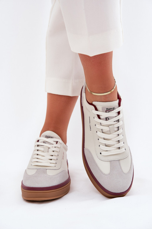 Peau Féminin Chaussures modèle baskets Daniel Lopez Just Dare SS2D4008 Blanc-couleur grise Peau Féminin Chaussures modèle baskets Daniel Lopez Just Dare SS2D4008 Blanc-couleur grise