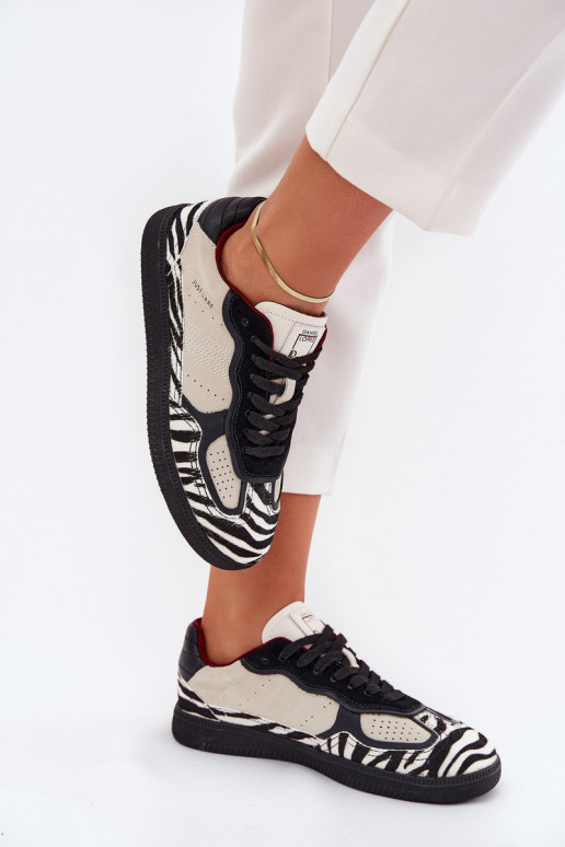 Chaussures modèle baskets Féminin Daniel Lopez Just Dare SS2D4015 Zebra beige Chaussures modèle baskets Féminin Daniel Lopez Just Dare SS2D4015 Zebra beige