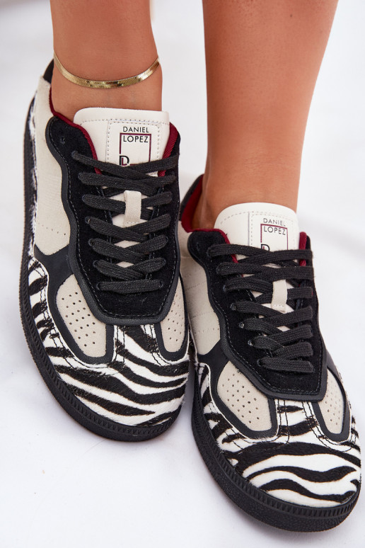 Sneakers model schoenen Dames Daniel Lopez Just Dare SS2D4015 Zebra beige Sneakers model schoenen Dames Daniel Lopez Just Dare SS2D4015 Zebra beige