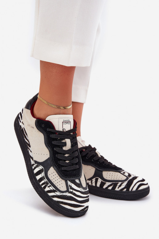 Chaussures modèle baskets Féminin Daniel Lopez Just Dare SS2D4015 Zebra beige Chaussures modèle baskets Féminin Daniel Lopez Just Dare SS2D4015 Zebra beige