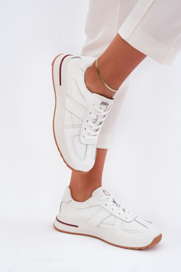 Peau Chaussures de sport pour femmes, baskets Daniel Lopez Just Dare SS2D4042 couleur blanche