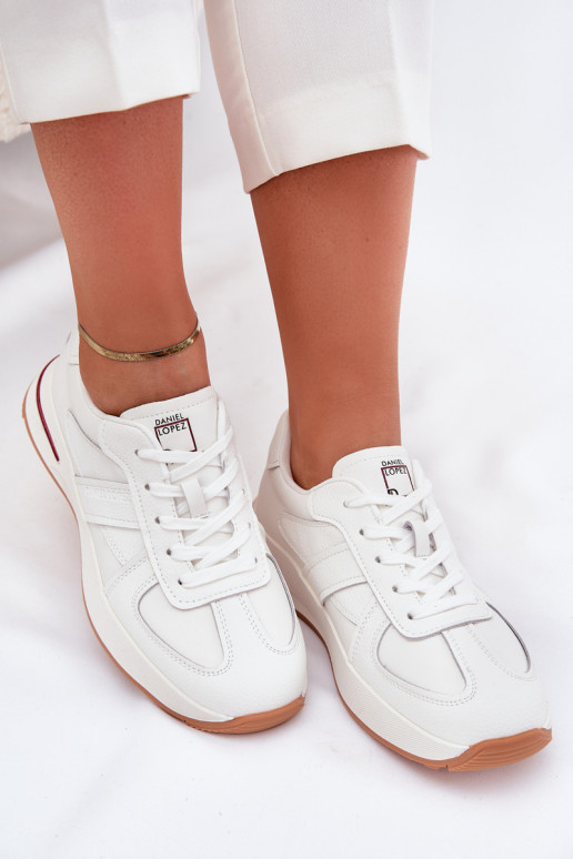 Peau Chaussures de sport pour femmes, baskets Daniel Lopez Just Dare SS2D4042 couleur blanche Peau Chaussures de sport pour femmes, baskets Daniel Lopez Just Dare SS2D4042 couleur blanche