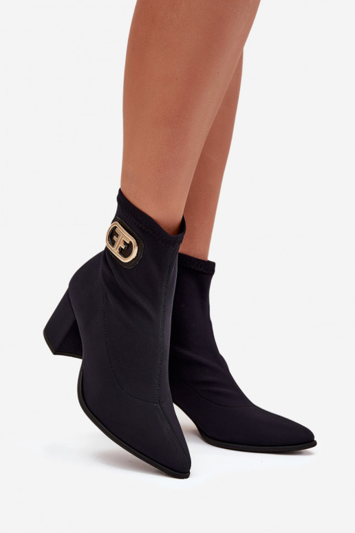 Bottes pour femmes Ze couleur doréem Detalem Zazoo 3128 couleur noire Bottes pour femmes Ze couleur doréem Detalem Zazoo 3128 couleur noire