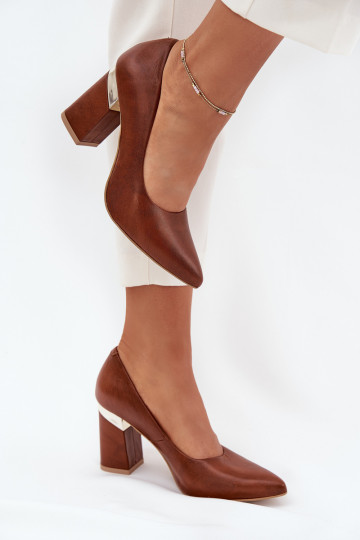 Peau Chaussures LeÀski 3117 marron foncé 2