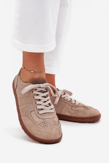 Leer Damesschoenen Barefoot Zazoo N1277S2 beige