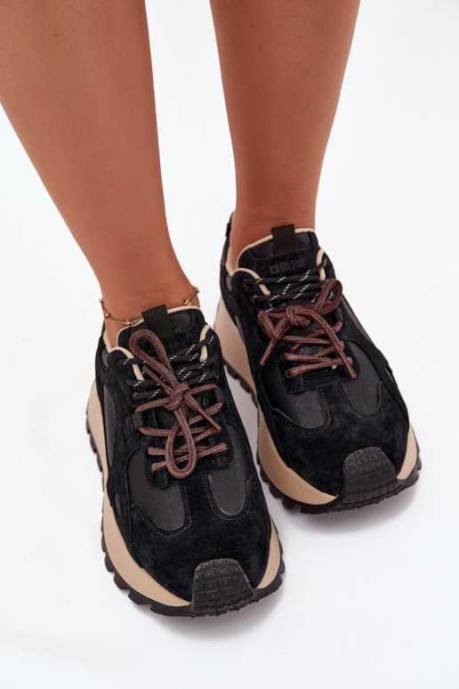 Leer Sneakers model schoenen met platform Dames Big Star SS274628 HI-POLY SYSTEM zInart