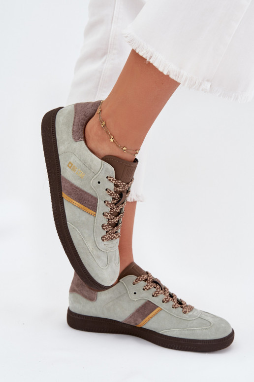 van suède Laag Sneakers model schoenen Dames Big Star SS274678 HI-POLY SYSTEM mint kleuren van suède Laag Sneakers model schoenen Dames Big Star SS274678 HI-POLY SYSTEM mint kleuren