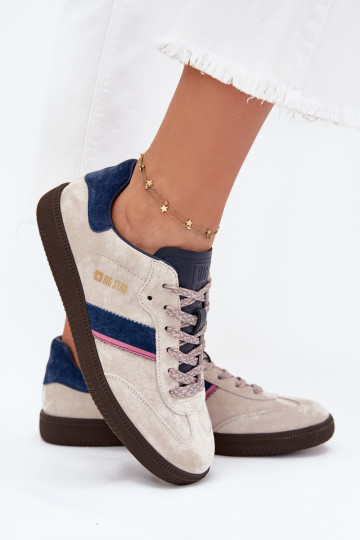 van suède Laag Sneakers model schoenen Dames Big Star SS274679 HI-POLY SYSTEM grijs