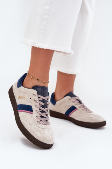 van suède Laag Sneakers model schoenen Dames Big Star SS274679 HI-POLY SYSTEM grijs 2
