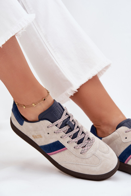 en daim Faible Chaussures modèle baskets Féminin Big Star SS274679 HI-POLY SYSTEM couleur grise