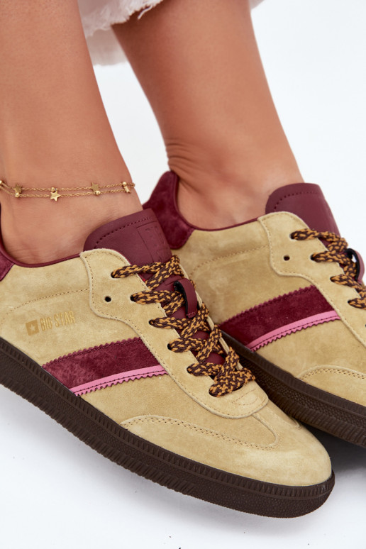 van suède Laag Sneakers model schoenen Dames Big Star SS274680 HI-POLY SYSTEM Limoen van suède Laag Sneakers model schoenen Dames Big Star SS274680 HI-POLY SYSTEM Limoen