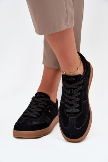 Damen Wildleder Sneakers Big Star SS274673 HI-POLY SYSTEM, schwarz