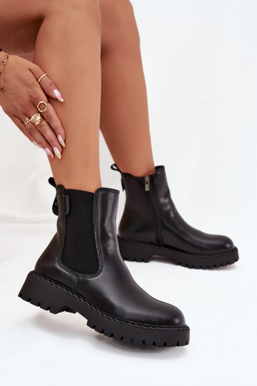 Peau bottes élégantes Féminin réchauffer Au Château Big Star OO274109 couleur noire Peau bottes élégantes Féminin réchauffer Au Château Big Star OO274109 couleur noire