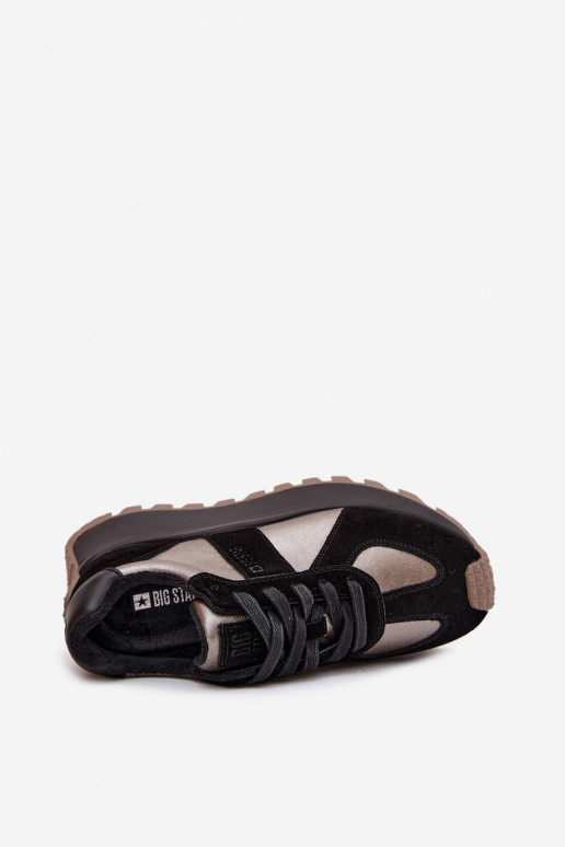 van suède Sneakers model schoenen Dames opInarmen met platform Big Star OO274A217 HI-POLY SYSTEM zInart van suède Sneakers model schoenen Dames opInarmen met platform Big Star OO274A217 HI-POLY SYSTEM zInart