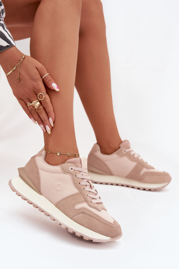 Haut Sneakers Stilvollllschuhe Feminin Big Star OO274521 HI-POLY SYSTEM Nude