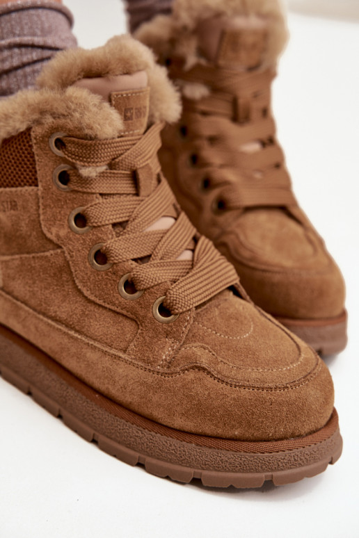 en daim Bottes de neige chaussures Féminin avec une plateforme avec un manteau de fourrure Big Star SS274370 marron en daim Bottes de neige chaussures Féminin avec une plateforme avec un manteau de fourrure Big Star SS274370 marron