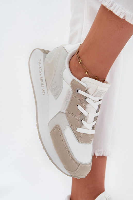 Haut Sneakers Stilvollllschuhe Feminin Big Star OO274563 Hi-Poly System Zueiße Farbe Haut Sneakers Stilvollllschuhe Feminin Big Star OO274563 Hi-Poly System Zueiße Farbe