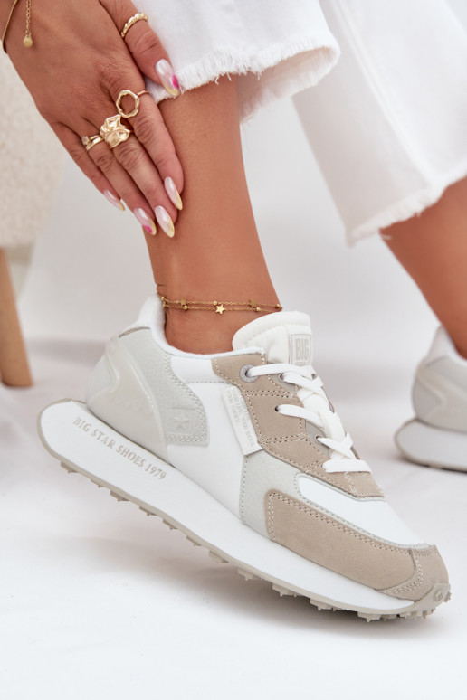 Leer Sneakers model schoenen Dames Big Star OO274563 Hi-Poly System Initte kleur Leer Sneakers model schoenen Dames Big Star OO274563 Hi-Poly System Initte kleur