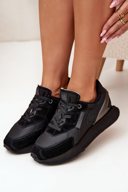 Haut Sneakers Stilvollllschuhe Feminin Big Star OO274562 Hi-Poly System schZuarze Farbe Haut Sneakers Stilvollllschuhe Feminin Big Star OO274562 Hi-Poly System schZuarze Farbe