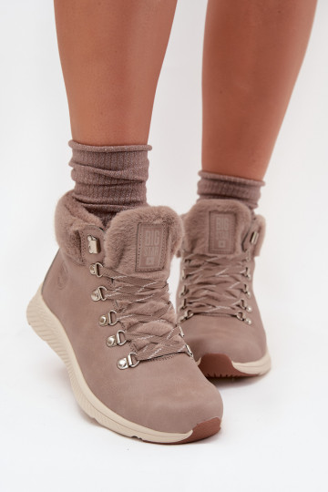 chaussures Féminin avec un manteau de fourrure Big Star MM274487 couleur grise 2