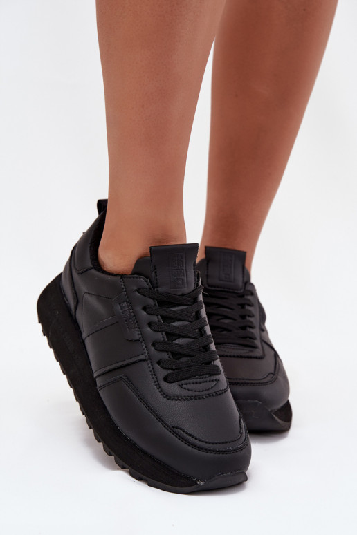 Leer Sneakers model schoenen Dames met platform Big Star OO274573 Hi-Poly System zInart Leer Sneakers model schoenen Dames met platform Big Star OO274573 Hi-Poly System zInart