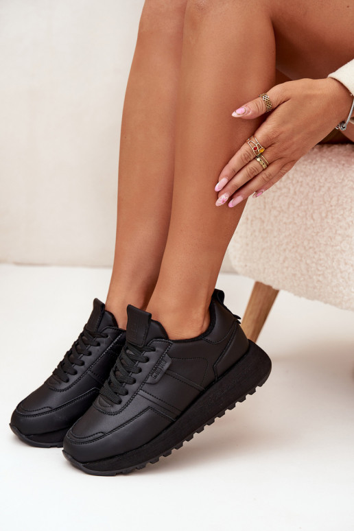 Leer Sneakers model schoenen Dames met platform Big Star OO274573 Hi-Poly System zInart Leer Sneakers model schoenen Dames met platform Big Star OO274573 Hi-Poly System zInart