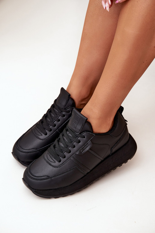 Haut Sneakers Stilvollllschuhe Feminin mit einer Plattform Big Star OO274573 Hi-Poly System schZuarze Farbe Haut Sneakers Stilvollllschuhe Feminin mit einer Plattform Big Star OO274573 Hi-Poly System schZuarze Farbe