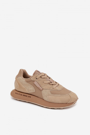 Haut Sneakers Stilvollllschuhe Männlich Big Star OO174298 Hi-Poly System Beige