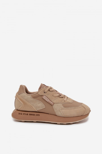 Haut Sneakers Stilvollllschuhe Männlich Big Star OO174298 Hi-Poly System Beige 2