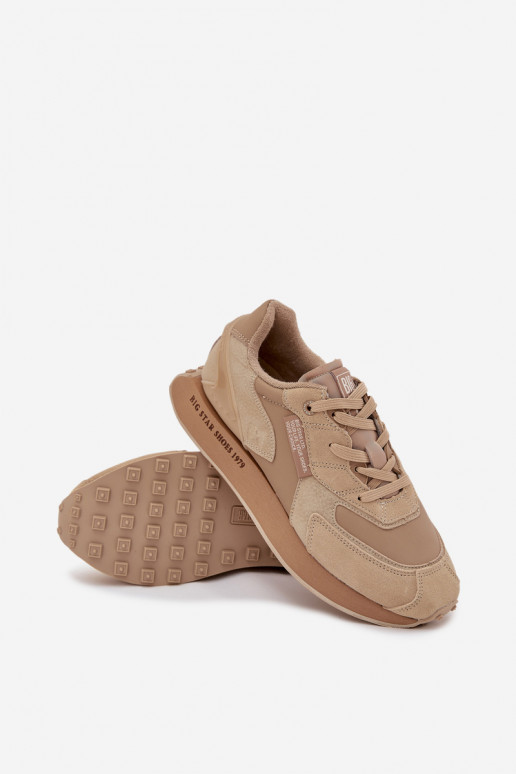 Peau Chaussures modèle baskets Mâle Big Star OO174298 Hi-Poly System beige