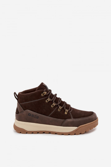Suède herenhikinglaarzen Big Star SS174263 bruine kleur 2