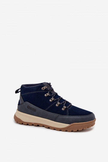 Suède herenhikinglaarzen Big Star SS174264 donkerblauwe kleur