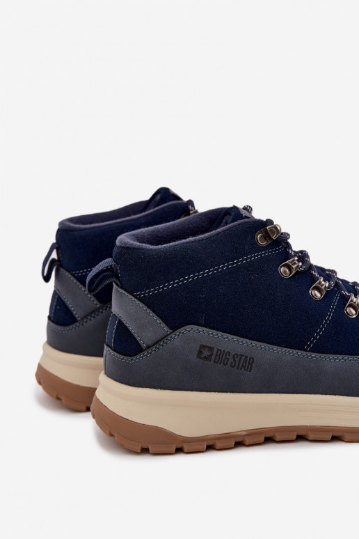 van suède Inandelschoenen Het heeftnnen Big Star SS174264 donkerblauIn