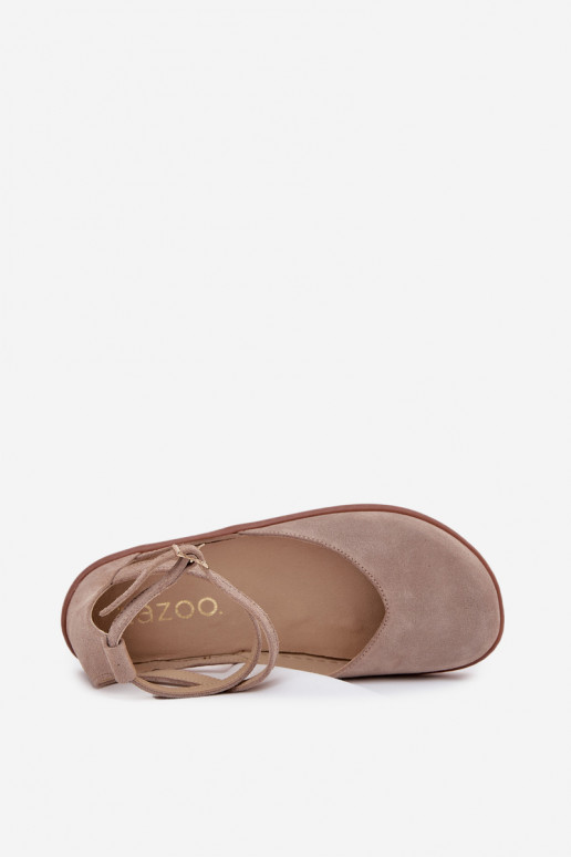 Ballerines en daim Féminin Barefoot avec des bandes Zazoo 191 couleur grise Ballerines en daim Féminin Barefoot avec des bandes Zazoo 191 couleur grise