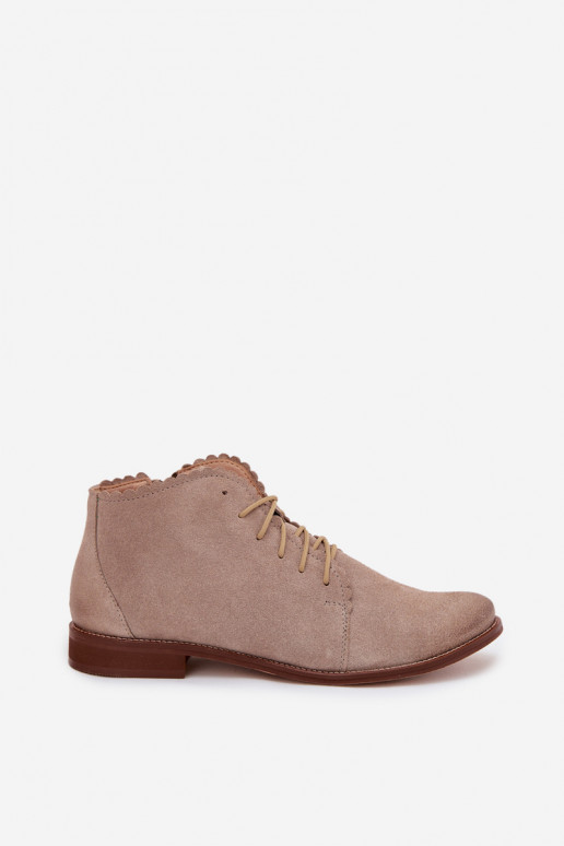 INildlederschuhe mit breiten Absätzen Cappuccino-Farbe Zazoo 4078 INildlederschuhe mit breiten Absätzen Cappuccino-Farbe Zazoo 4078