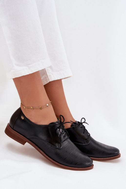 Haut Schuhe Feminin Eleganter Stil mit Schnürsenkeln Zazoo 4238 schZuarze Farbe Haut Schuhe Feminin Eleganter Stil mit Schnürsenkeln Zazoo 4238 schZuarze Farbe