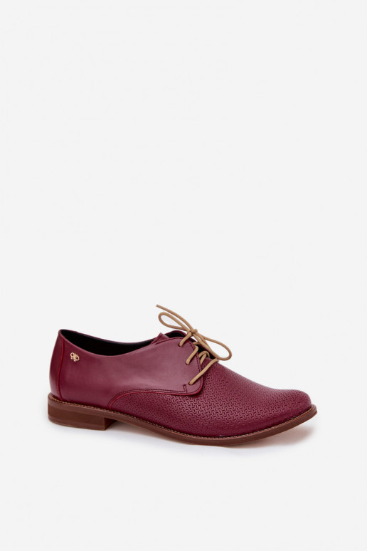 Haut Schuhe Feminin Eleganter Stil mit Schnürsenkeln Zazoo 4238 Burgund Haut Schuhe Feminin Eleganter Stil mit Schnürsenkeln Zazoo 4238 Burgund
