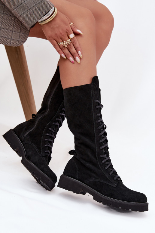 Suede schoenen Met vetersluiting HalverInege de kuit Zazoo 3103 zInart Suede schoenen Met vetersluiting HalverInege de kuit Zazoo 3103 zInart