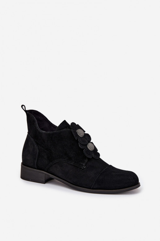 en daim chaussures Féminin Avec des décorationsi avec des motifs florauxkami Zazoo 3080 couleur noire en daim chaussures Féminin Avec des décorationsi avec des motifs florauxkami Zazoo 3080 couleur noire