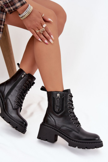 Haut Damenstiefel Klocke sich Zuarm laufen Vinceza 86418 schZuarze Farbe