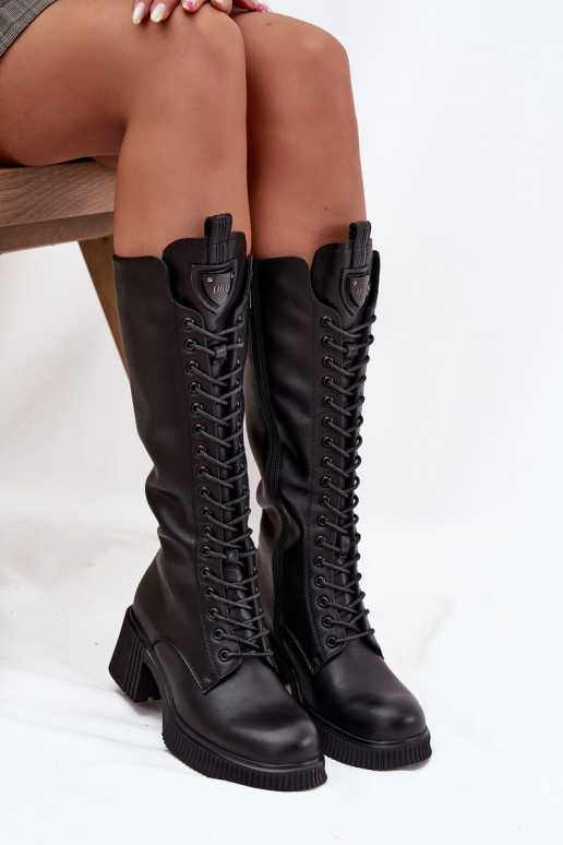 Peau avec des lacets bottes Klocke réchauffer Vinceza 66804 couleur noire Peau avec des lacets bottes Klocke réchauffer Vinceza 66804 couleur noire