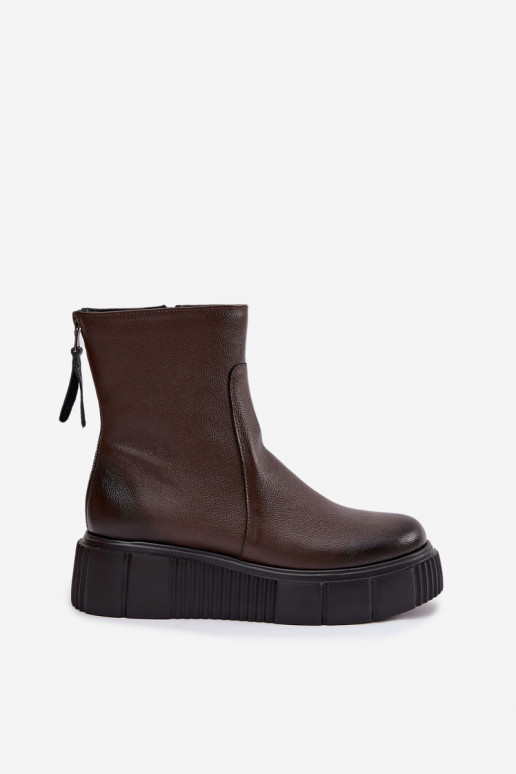 Zazoo 60369 Damenstiefel mit einer Plattform CzekoladoZue Zazoo 60369 Damenstiefel mit einer Plattform CzekoladoZue