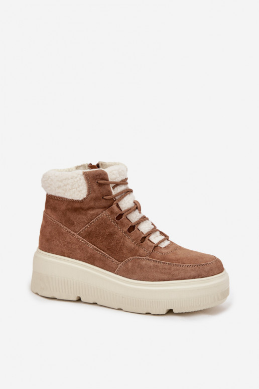 aus INildleder Schneestiefel Feminin mit AufZuärmen mit einer Plattform Vinceza 95354 braune Farbe aus INildleder Schneestiefel Feminin mit AufZuärmen mit einer Plattform Vinceza 95354 braune Farbe