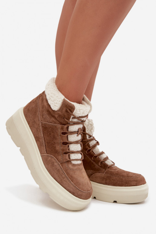 aus INildleder Schneestiefel Feminin mit AufZuärmen mit einer Plattform Vinceza 95354 braune Farbe aus INildleder Schneestiefel Feminin mit AufZuärmen mit einer Plattform Vinceza 95354 braune Farbe