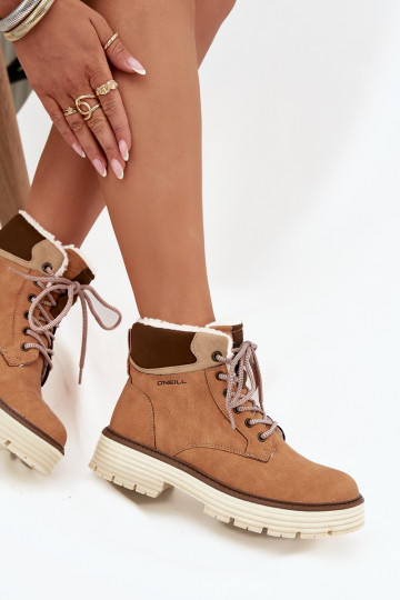 Warme dames schoenen O'NEILL BENICIA WOMEN HIGH bruine kleur