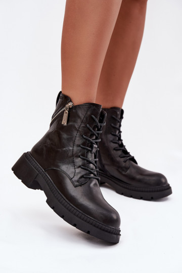 Bottes de travail en cuir pour femmes, isolées, Big Star SS274452, couleur noire 2